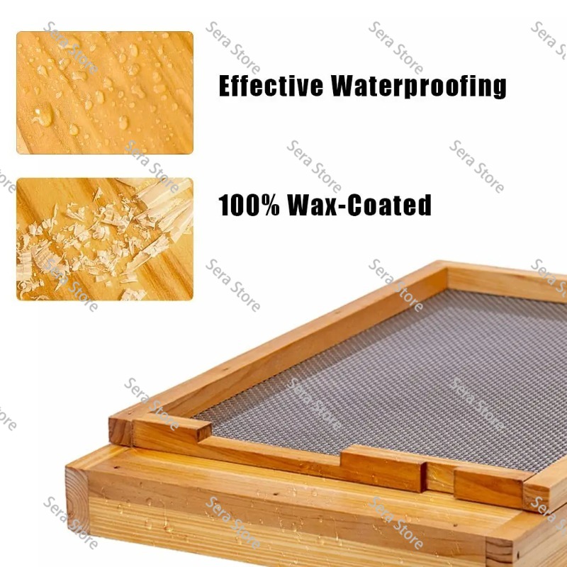 이동식 바닥의 하단에는 벌집 10개가 특별히 배치되어  - Beehive Frame Wax 리뷰 및 가격
